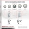 Service Caster 4 Inch Gray Polyurethane Wheel Swivel 7/8 Inch Square Stem Caster Set SCC SCC-SQ20S414-PPUB-GRY-78-4 - alternate 3